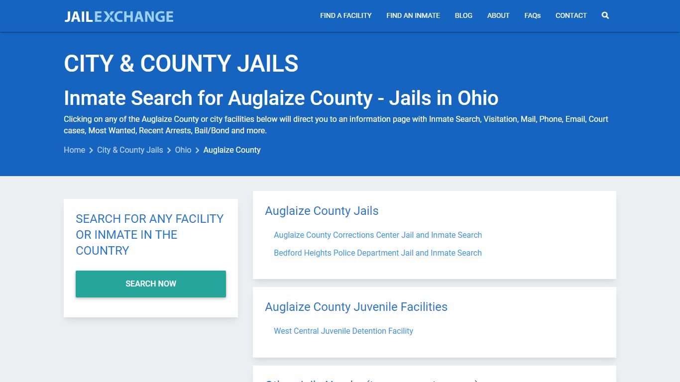 Inmate Search for Auglaize County | Jails in Ohio - Jail Exchange